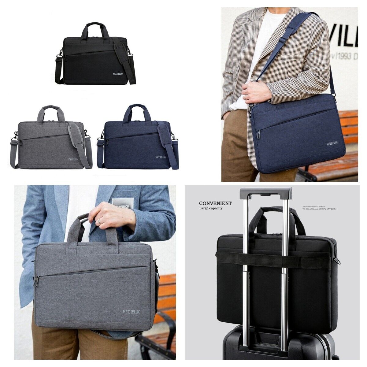 Unisex Waterproof Large Capacity Hand Shoulder Computer Bag Levity Briefcase