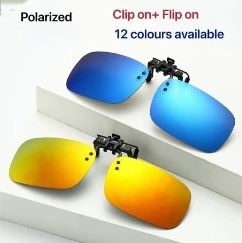 Unisex Polarized Clip On Flip up Sunglasses UV 400 Protection Driving glasses