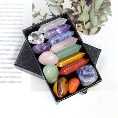 Colorful Fashion Stone Degaussed Hexagonal Prism Crystal Column Set Decoration