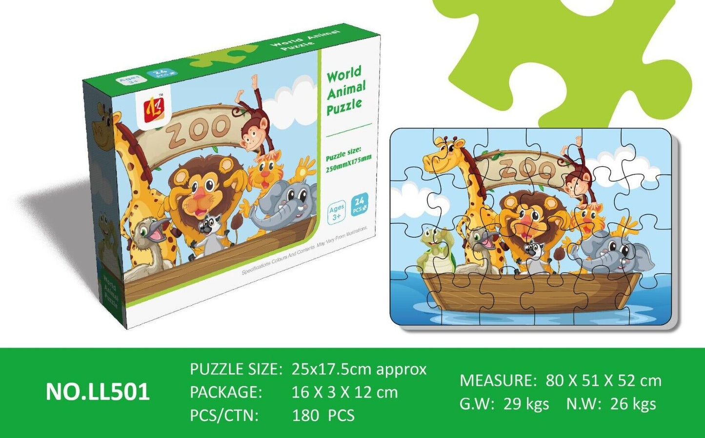 24PCS Puzzle Stickers Animal Picture Frame Painting Mini Challenge Toys Gifts