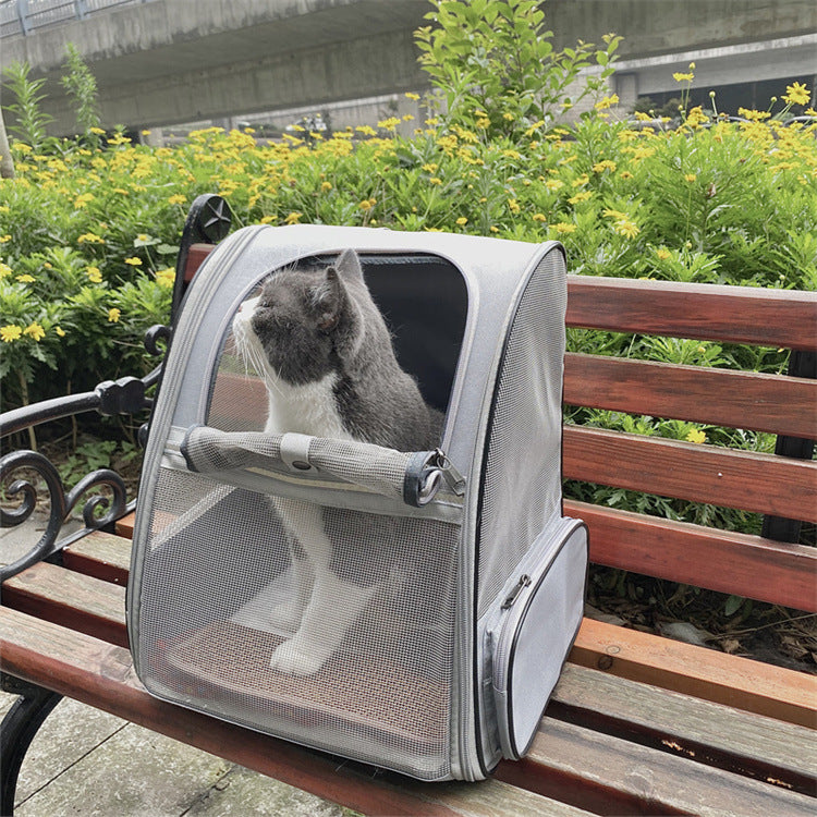 Pet Bag Outdoor Cat Dog Breathable Double Shoulder Portable Folding Storage Bag