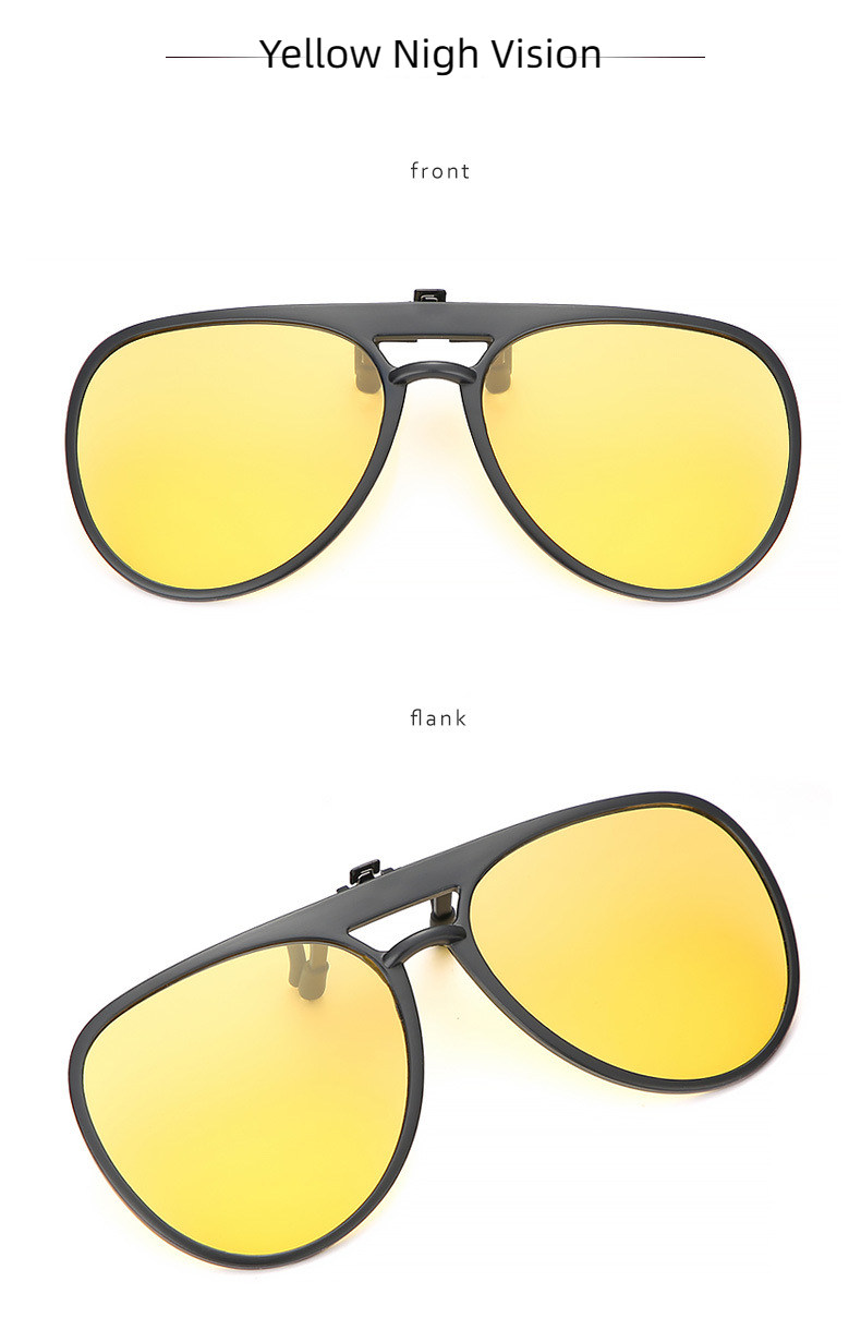 New Unisex Polarized UV400 Protection Driving Fishing Clip On Flip Up Sunglasses