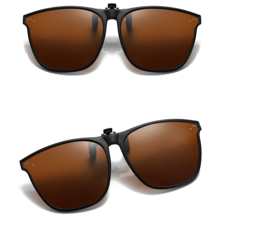 2023 Fashion Unisex Clip On Sunglasses Polarized Large Frame Short-sighted
