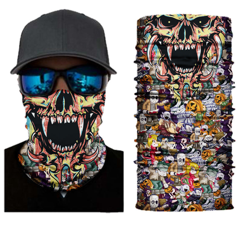 Biker Motorcycle Cycling Face Mask Shield Protective Neck Tube Scarf Headband