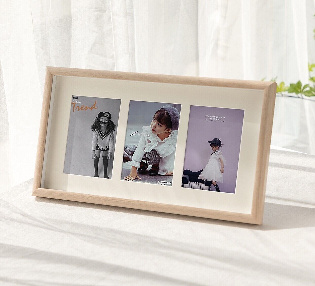 Collage Multiphoto Multihole Gallery Picture Photo Frame White Oak Coffee Color