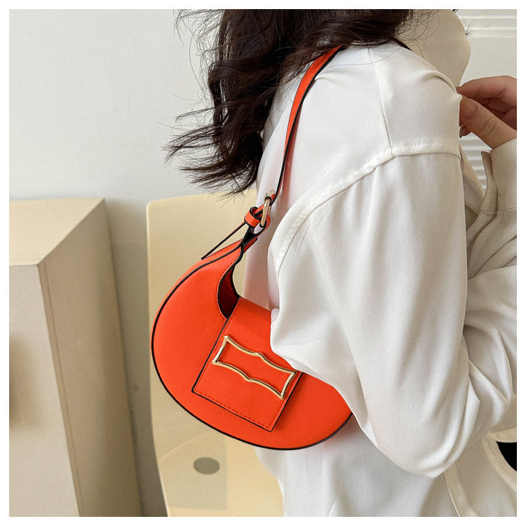 10 Colors Fashion Women Moon Shape Underarm Trend Shoulder Strap Dumpling Bag