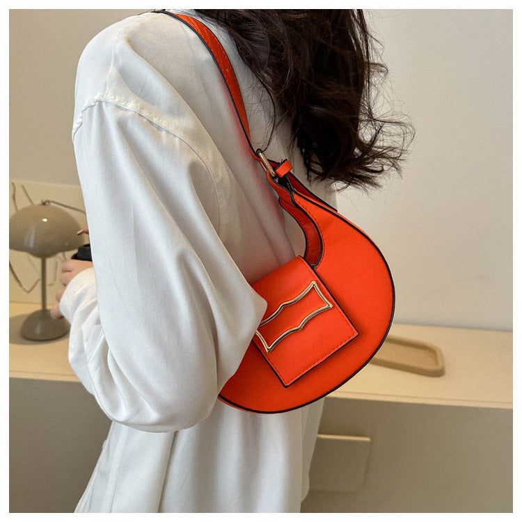 10 Colors Fashion Women Moon Shape Underarm Trend Shoulder Strap Dumpling Bag