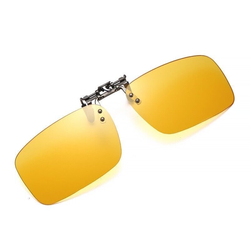 Unisex Square Polarized Colour Changing Sunglasses Clip-on Day Night Vision