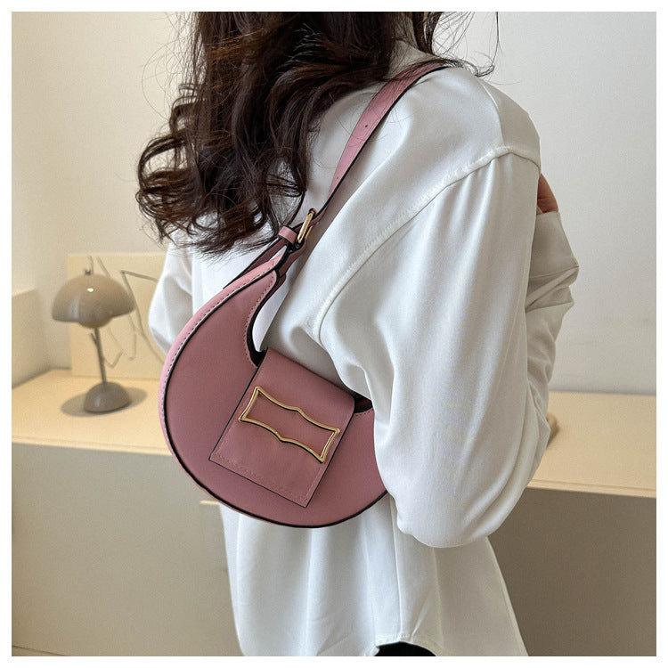 10 Colors Fashion Women Moon Shape Underarm Trend Shoulder Strap Dumpling Bag