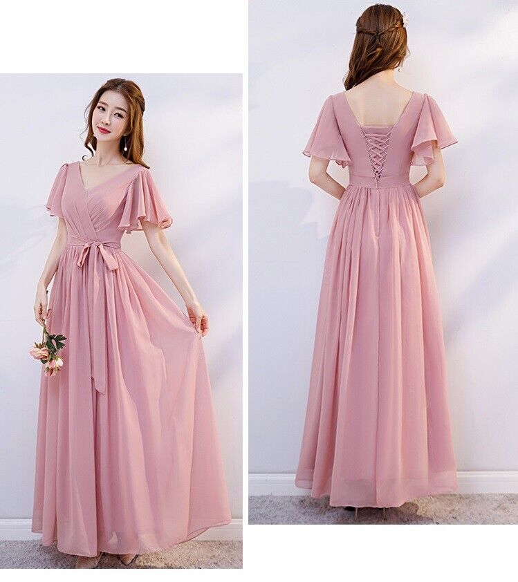 Women Fashion Evening Wedding Long Maxi Cocktail Prom Bridesmaid Ball Gown Dress
