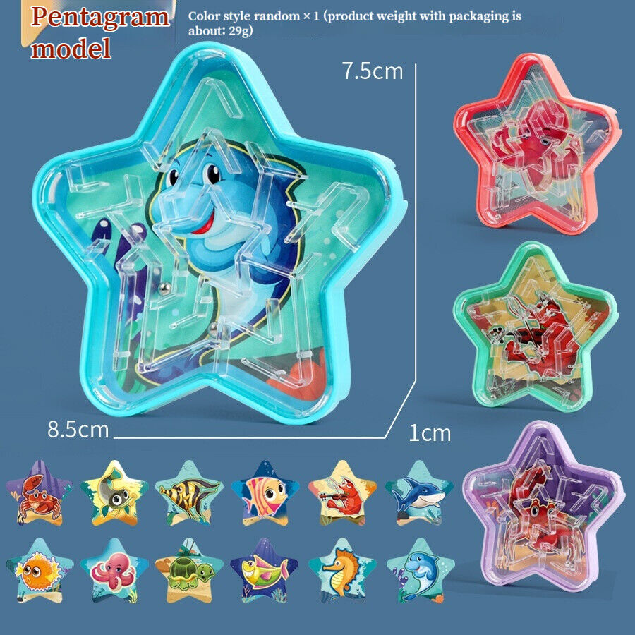 Educational Toys Children's Palm Labyrinth Ball Mini Games Pentagram Animals