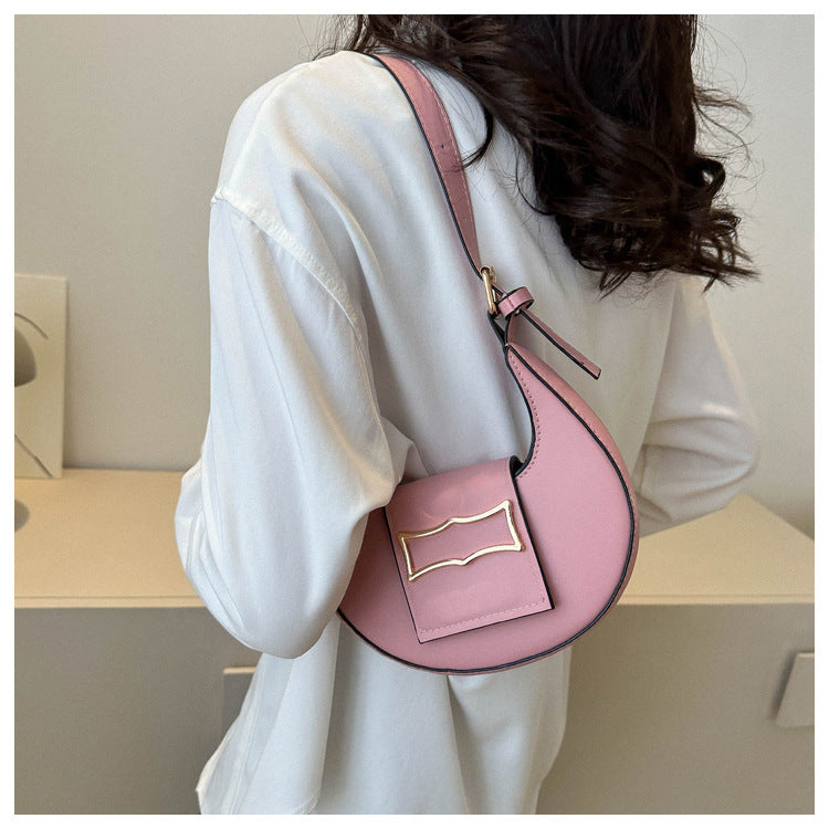 10 Colors Fashion Women Moon Shape Underarm Trend Shoulder Strap Dumpling Bag