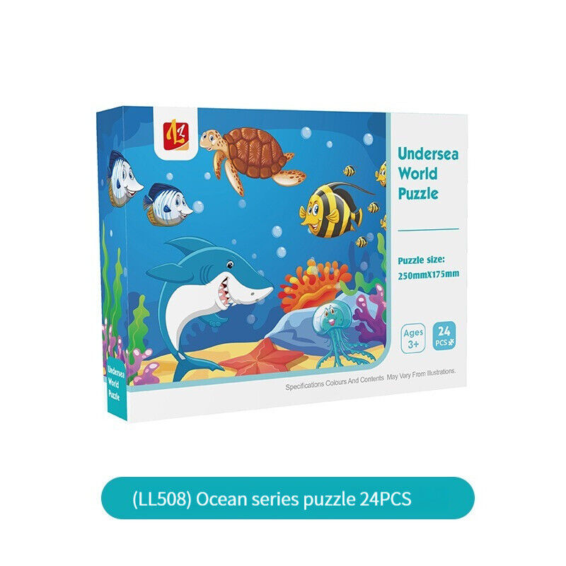 24PCS Puzzle Stickers Animal Picture Frame Painting Mini Challenge Toys Gifts