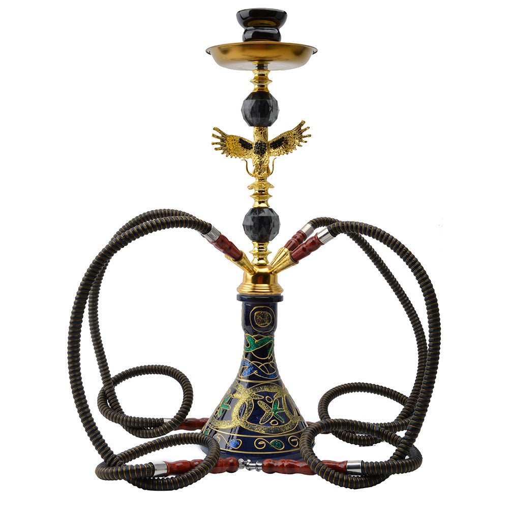 Handmade Traditional Gift Eagle Eiffel Tower Shisha Double or Four Hose Hookah