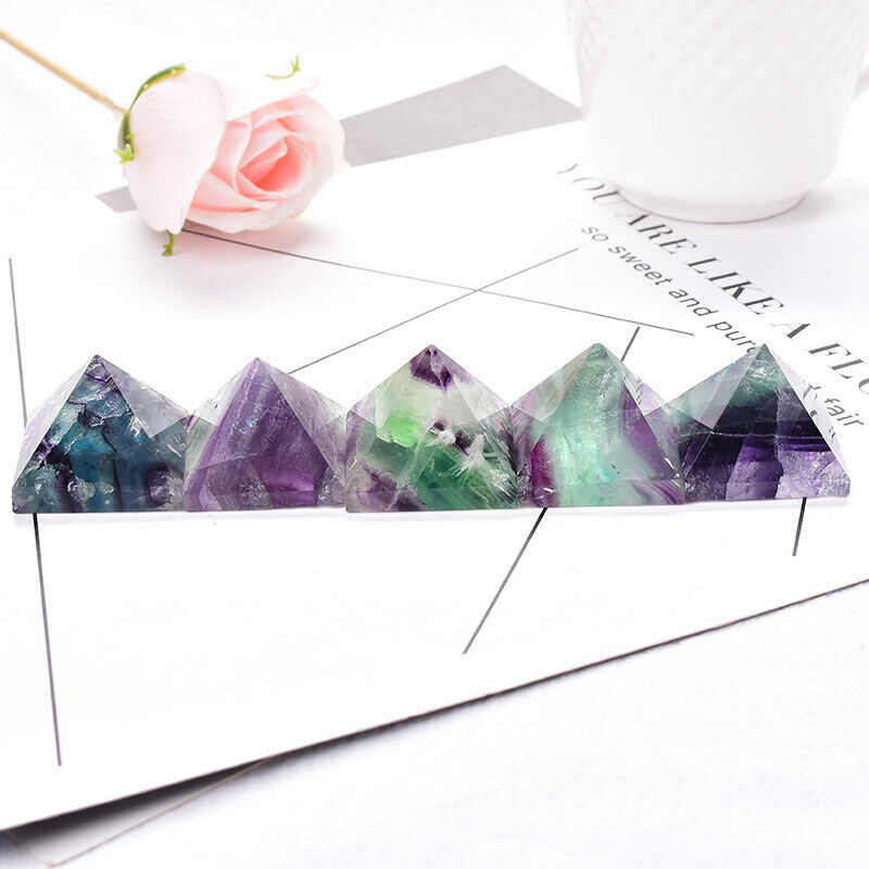 Small Size Natural Stone Crystal Pyramid Energy Gemstone Tower Home Decor Gifts