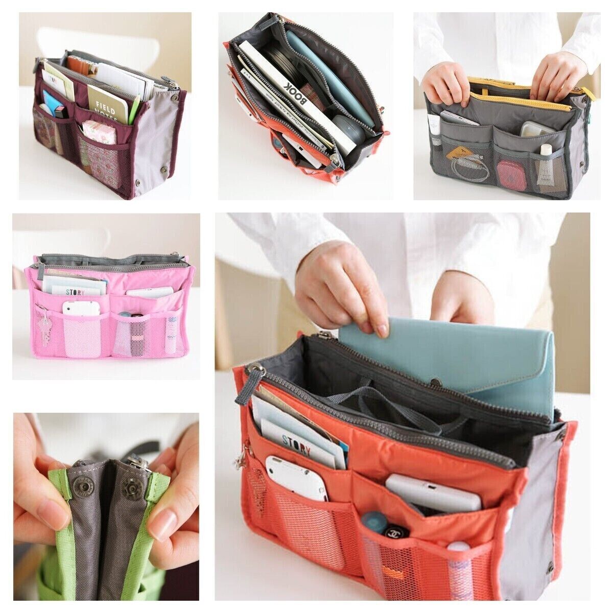 Thickened Multi-function Large Capacity Makeup Bag Toiletry Double Zipper Bag