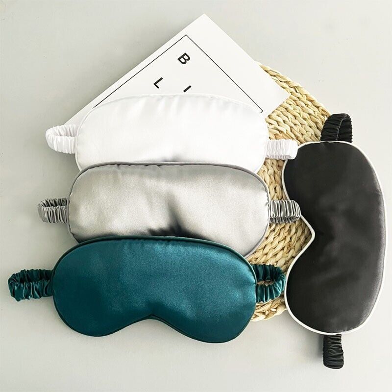 Elastic Band Simulation Silk Wrap Eye Mask Sleep Blackout Air Travel Nap Leisure