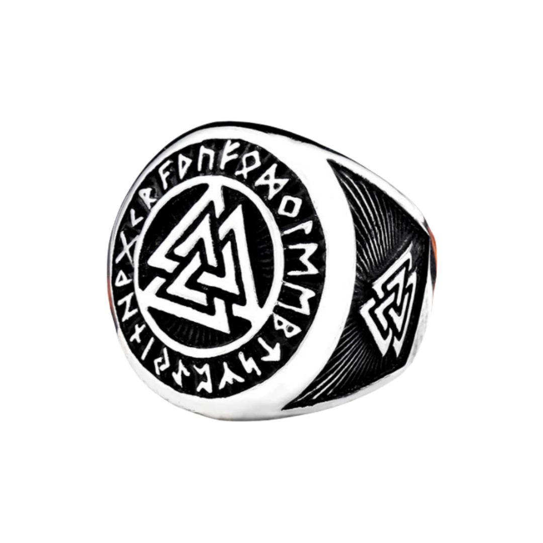 Men's Viking Valknut Ring Norse Runes Bravery Eternal Life Warrior's Spirit Band R273