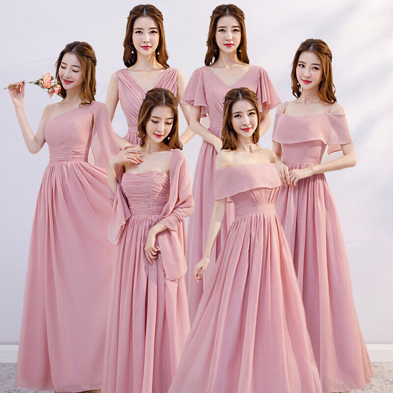 Women Fashion Evening Wedding Long Maxi Cocktail Prom Bridesmaid Ball Gown Dress