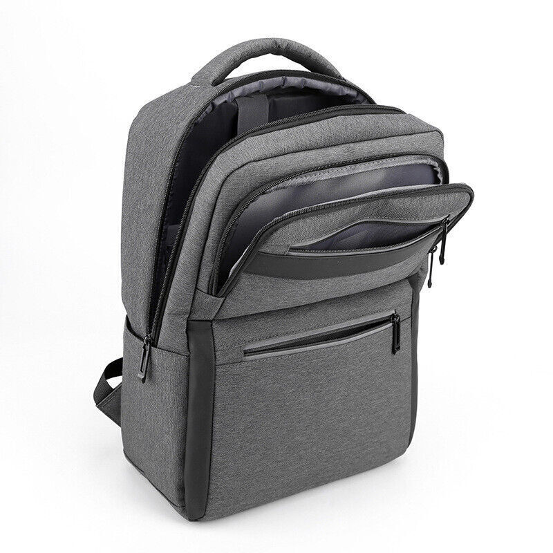 Unisex Waterproof Double Shoulder Backpack USB Sports Travel Bag Laptop Bag