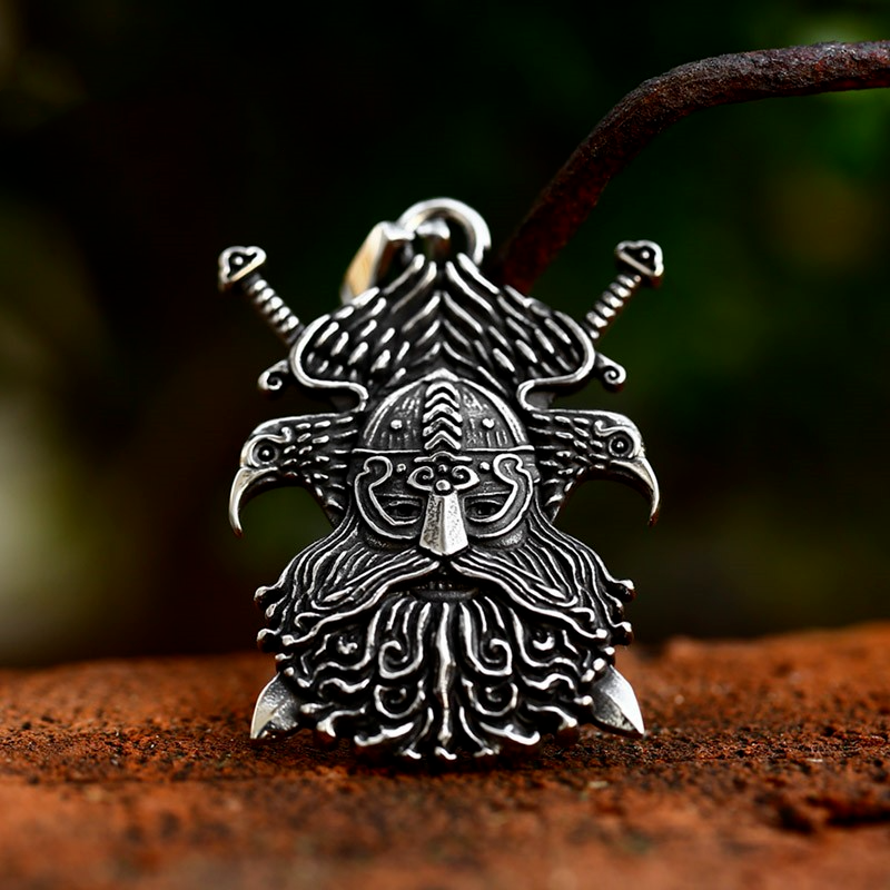Unisex Mix Theme Stainless Steel Pendant Retro Viking Titanium Punk Necklace