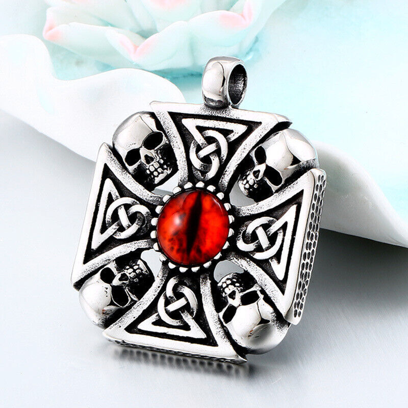 Stylish Retro Gothic Punk Mix Theme Titanium Steel Pendant Gift Unisex Necklace