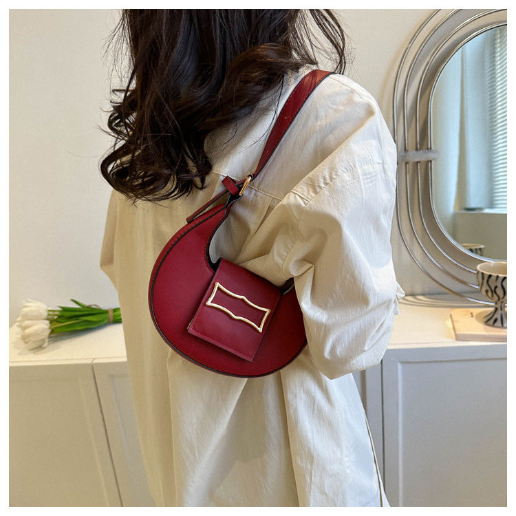 10 Colors Fashion Women Moon Shape Underarm Trend Shoulder Strap Dumpling Bag