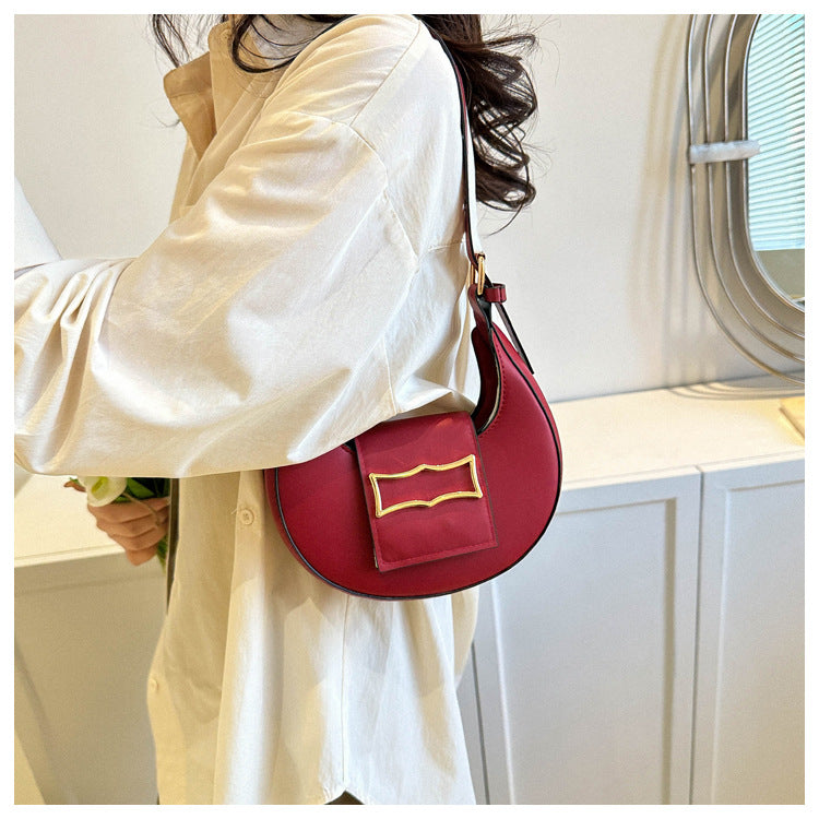 10 Colors Fashion Women Moon Shape Underarm Trend Shoulder Strap Dumpling Bag