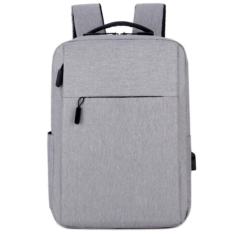 Unisex Waterproof Canvas Backpack USB Schoolbag Travel Laptop Business Bag