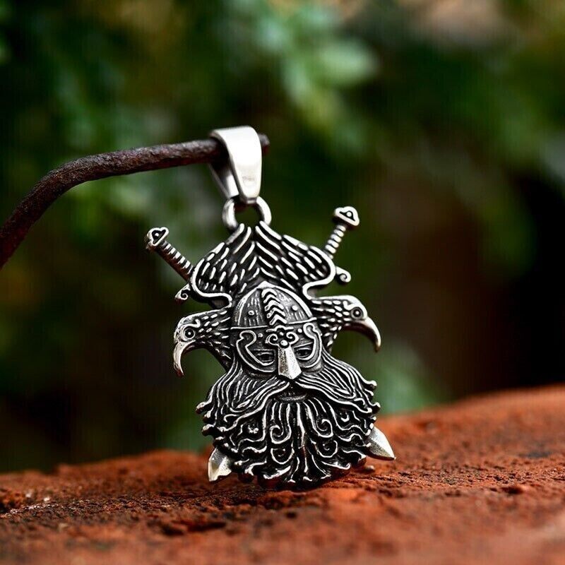 Unisex Mix Theme Stainless Steel Pendant Retro Viking Titanium Punk Necklace