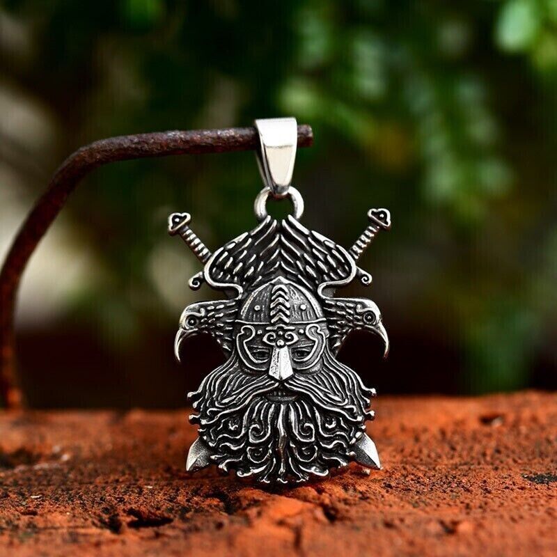 Unisex Mix Theme Stainless Steel Pendant Retro Viking Titanium Punk Necklace