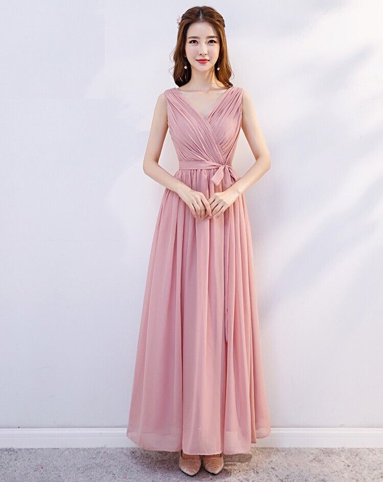 Women Fashion Evening Wedding Long Maxi Cocktail Prom Bridesmaid Ball Gown Dress