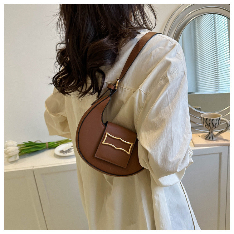 10 Colors Fashion Women Moon Shape Underarm Trend Shoulder Strap Dumpling Bag