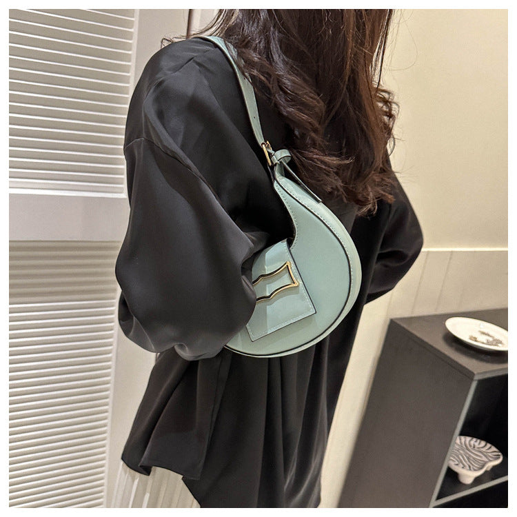 10 Colors Fashion Women Moon Shape Underarm Trend Shoulder Strap Dumpling Bag