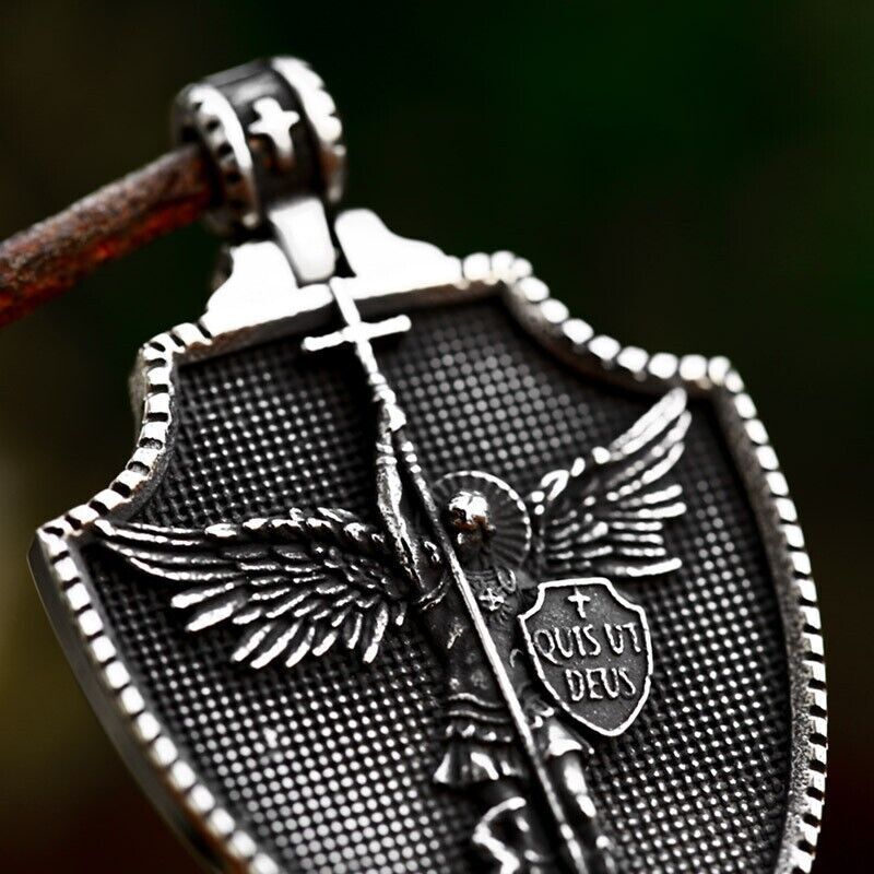 Cool Retro Punk Owl Dragon Mythical Angel Skull wing Titanium Steel Necklace