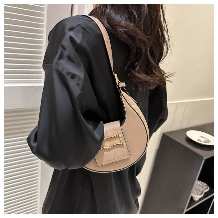 10 Colors Fashion Women Moon Shape Underarm Trend Shoulder Strap Dumpling Bag