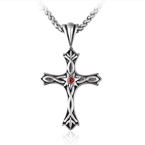 Stylish Retro Gothic Punk Mix Theme Titanium Steel Pendant Gift Unisex Necklace