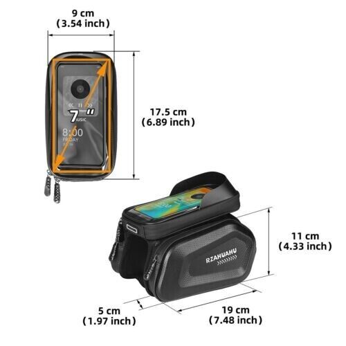 Waterproof Bike Bag Front Beam Bag Mountain Bike Mobile Phone Bag Riding Equip