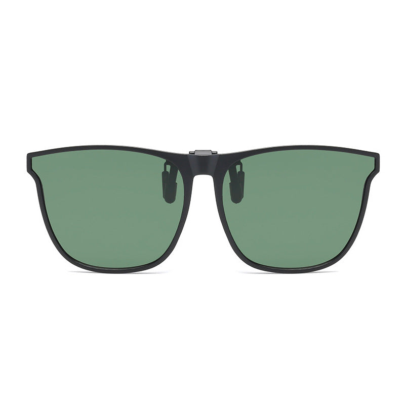 Unisex Fashion Flip Up Sunglasses Clip-on Lens Polarized Driving Multicolor