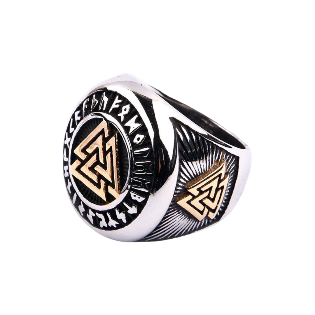 Men's Viking Valknut Ring Norse Runes Bravery Eternal Life Warrior's Spirit Band R273