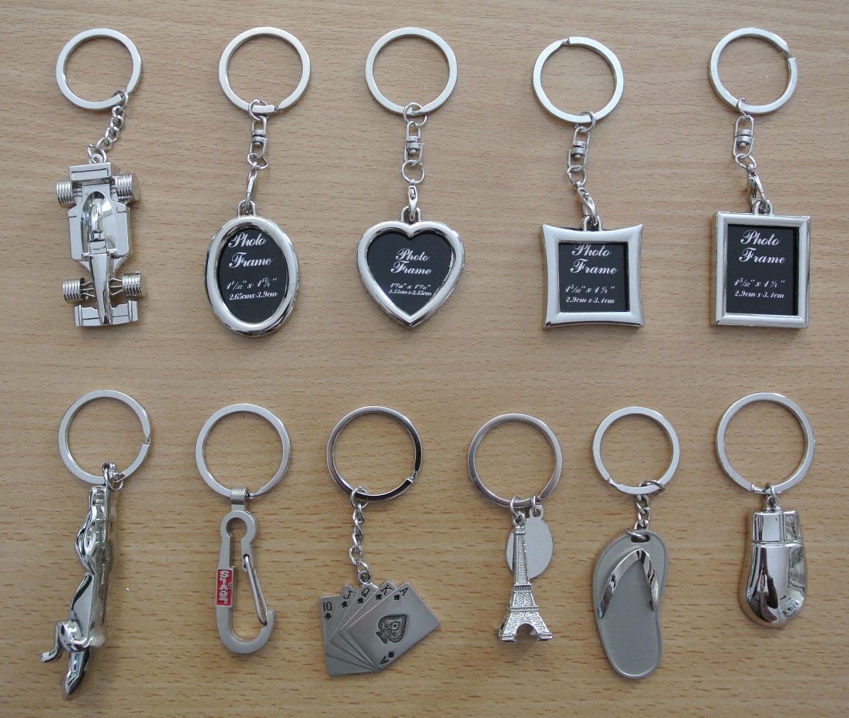 Gift Novelty Steel Alloy Keychain Ring Keyring Pendant Key Fob Funny Photo Frame