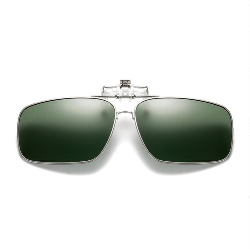 Unisex Driving Fishing Polarized UV 400 Protection Clip On Flip up Sunglasses