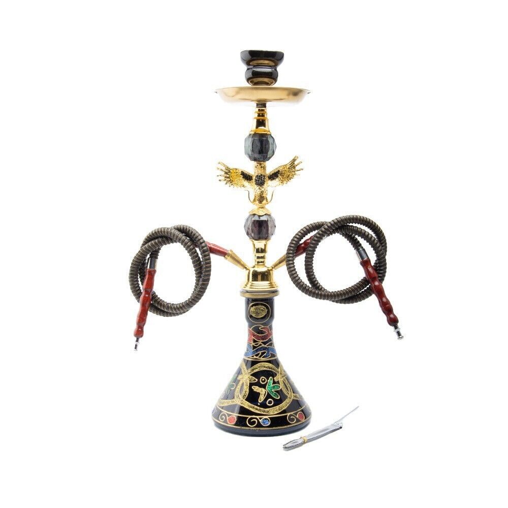 Handmade Traditional Gift Eagle Eiffel Tower Shisha Double or Four Hose Hookah