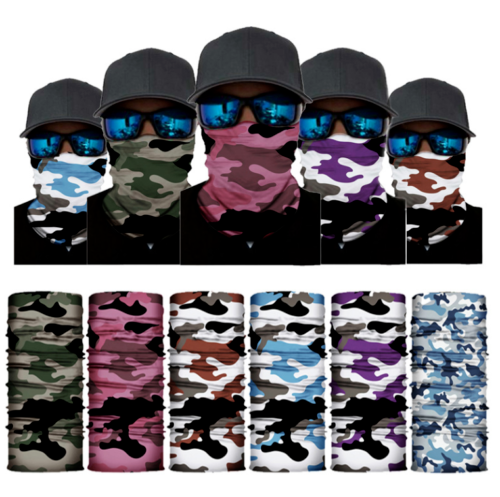 Cycling Camouflage Neck Gaiters Bandanas Fabric Motorcycle Face Masks Sunscreen