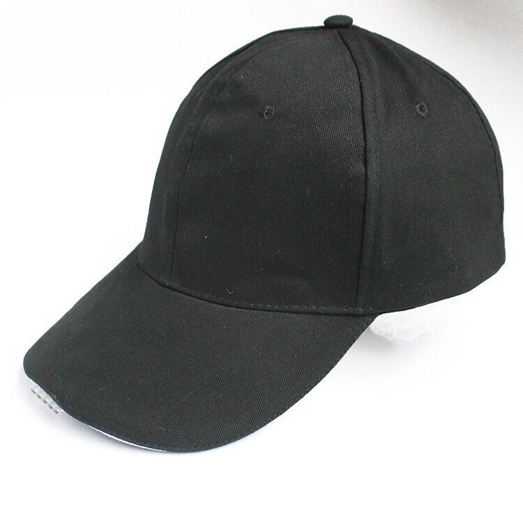 With 5LED Fishing Baseball Cap Outdoor Hiking Camping New Hot Light Hat Black