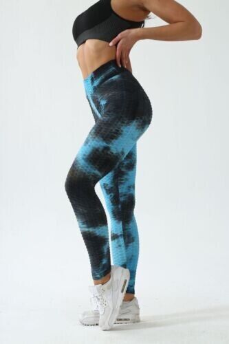 Women Yoga Quality Honeycomb Soft Leggings Hight Waist Pants Fitness Sports