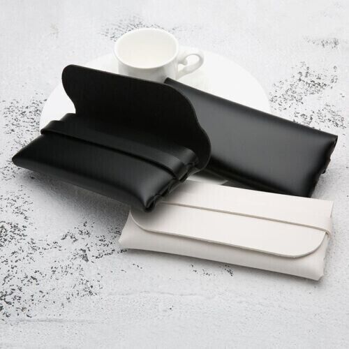 Unisex Myopia Glasses Case Durable Portable Leather Cassette Soft Bag