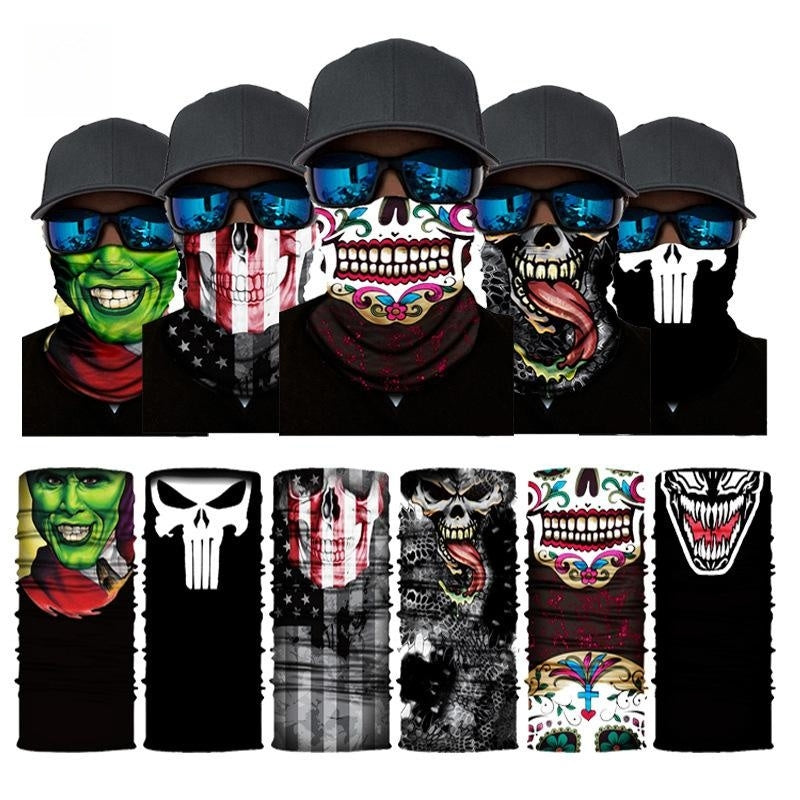 Biker Motorcycle Cycling Face Mask Shield Protective Neck Tube Scarf Headband