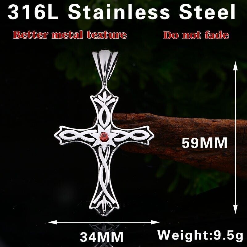 Stylish Retro Gothic Punk Mix Theme Titanium Steel Pendant Gift Unisex Necklace
