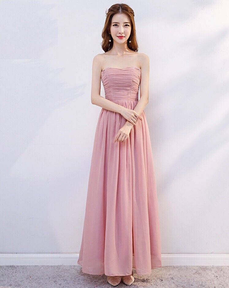 Women Fashion Evening Wedding Long Maxi Cocktail Prom Bridesmaid Ball Gown Dress